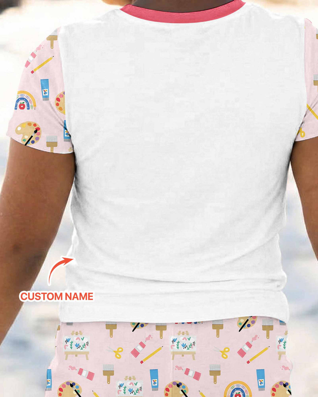CUSTOM Template Bamboo Two Piece Short Sleeve Pyjamas Set