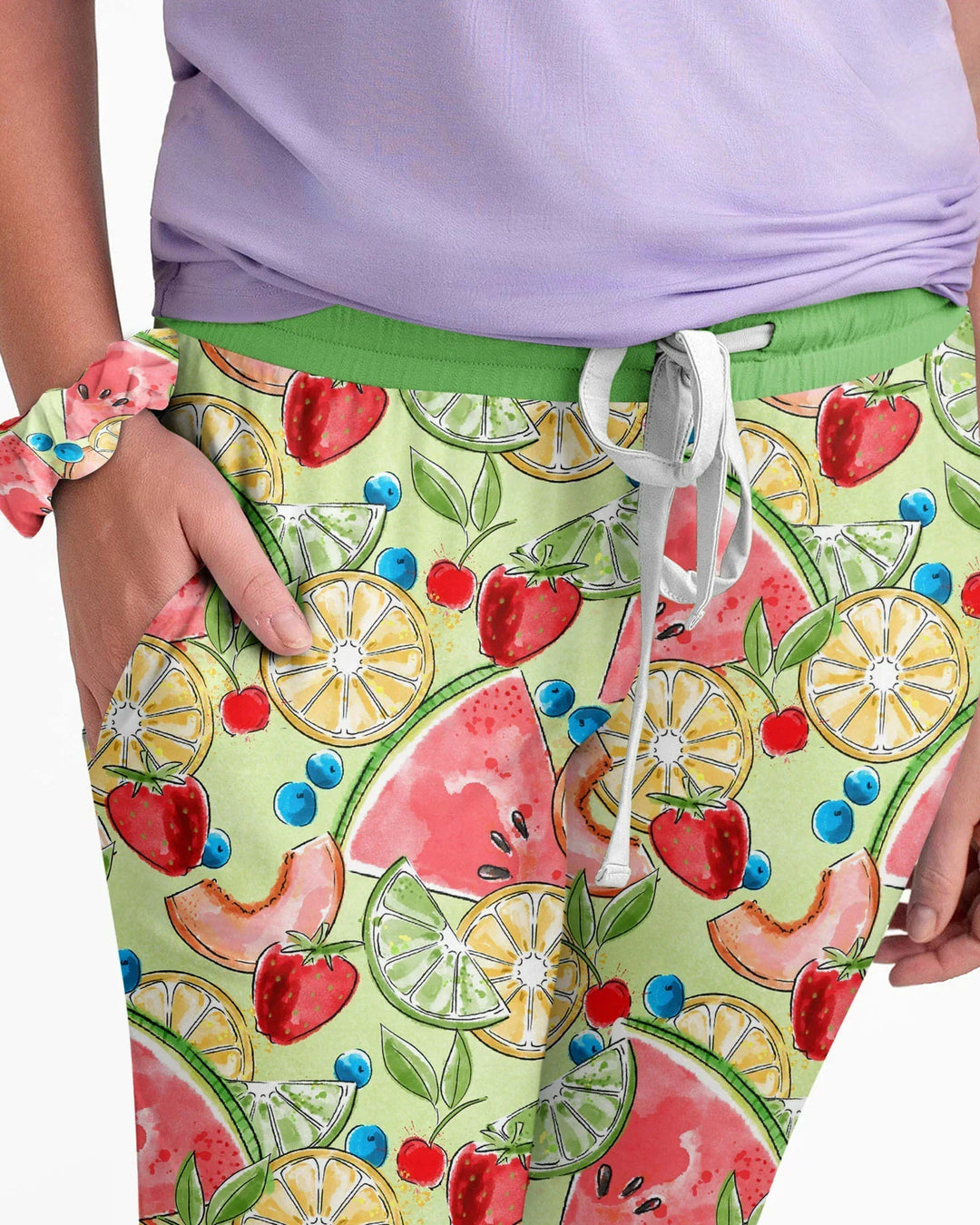 Sweet Summer Fruits Family Matching Bamboo Women Pajama Set
