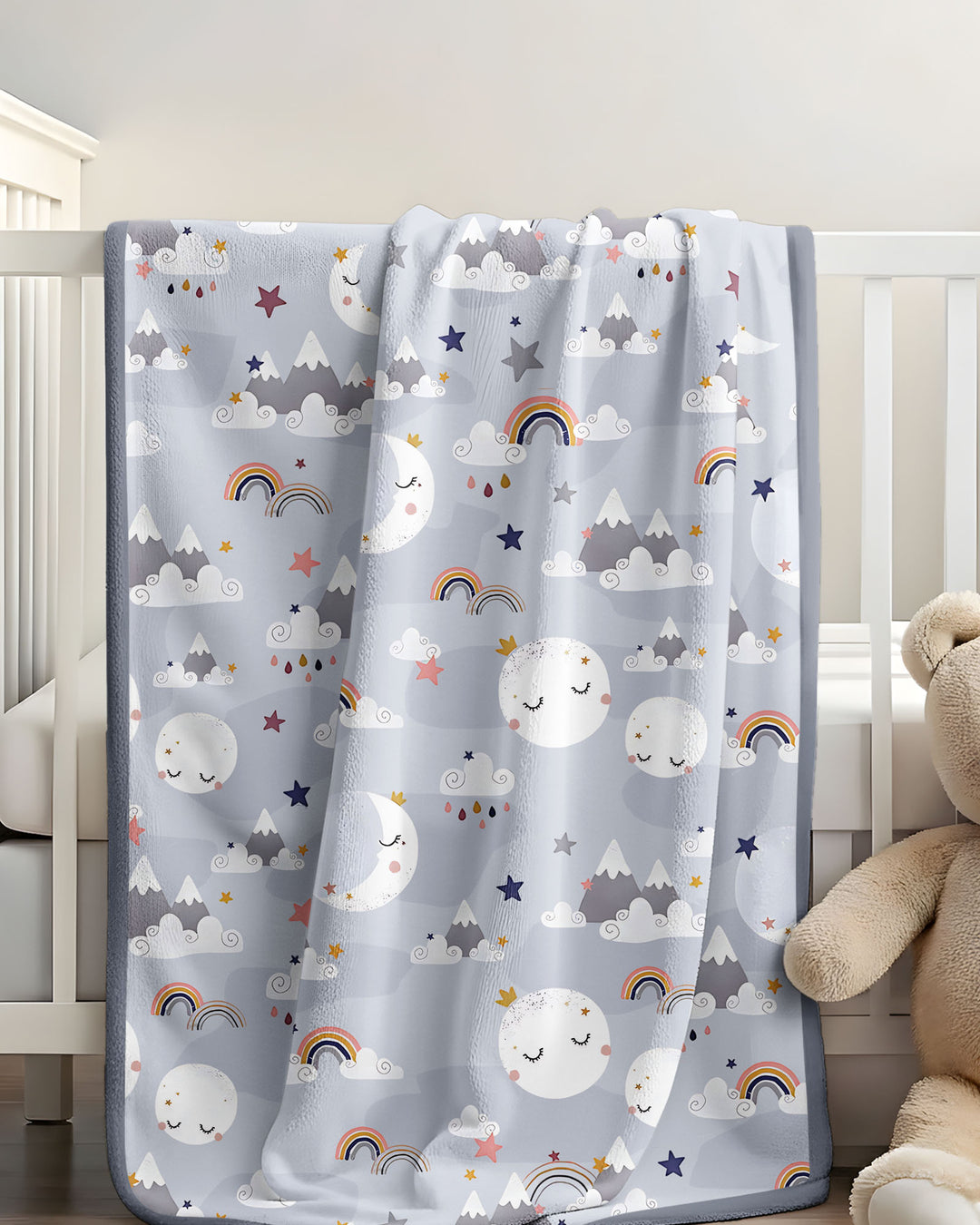 My Grandma Loves Me To The Moon And Back Bamboo Blanket
