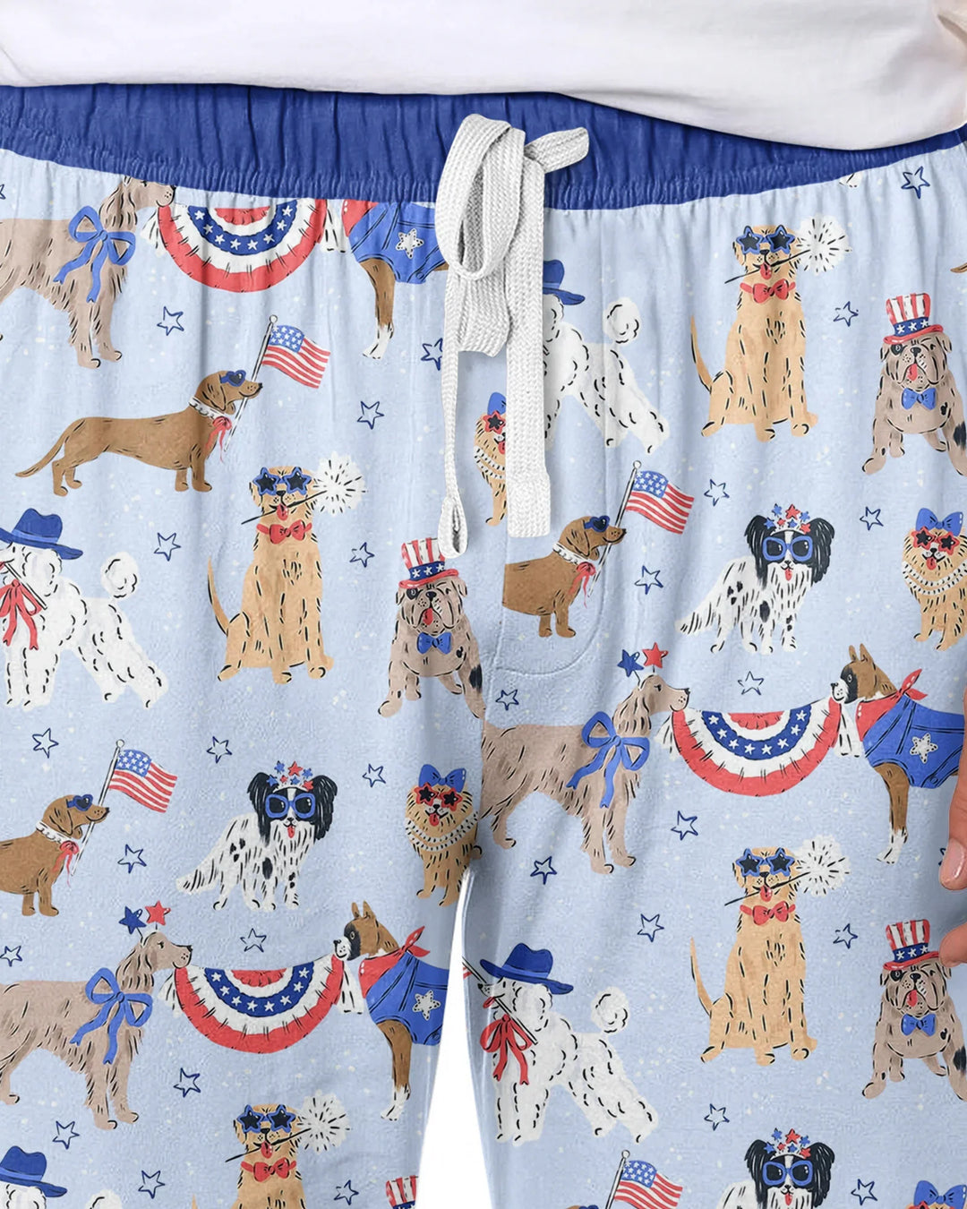 Patriotic Pups Family Matching Bamboo Men's Pajama Set