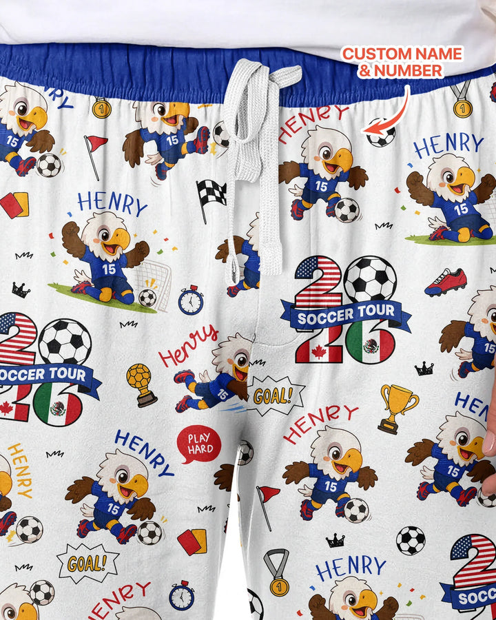 USA We Are Champions Soccer Tour 2026 Bamboo Men's Pajama Set