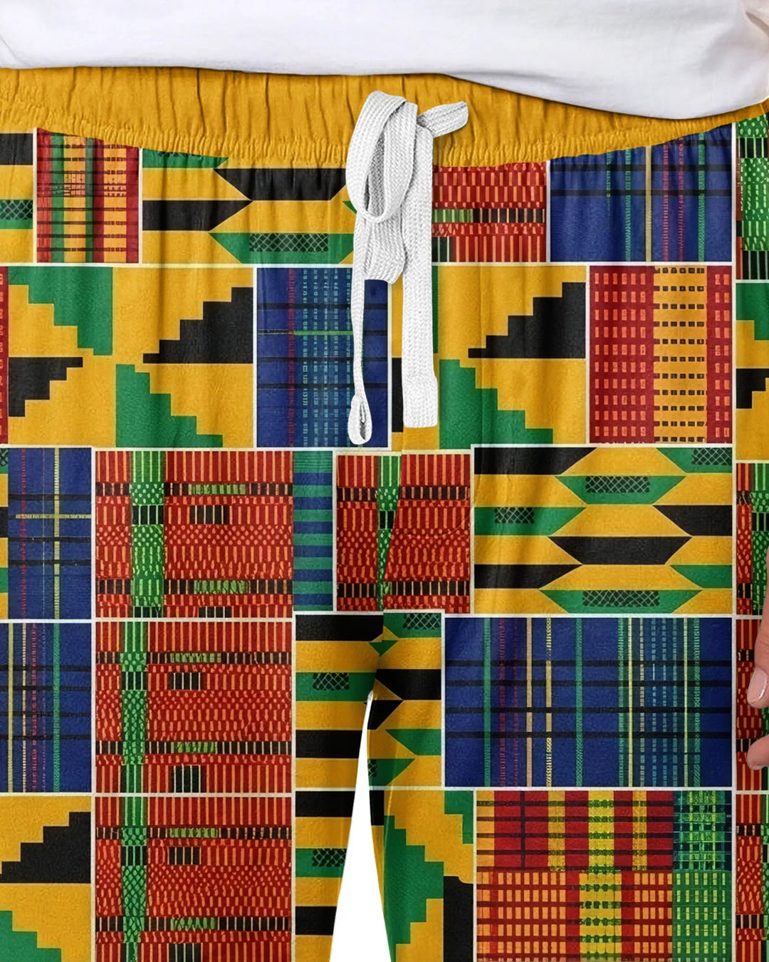 Black Dad Graffiti Kente Bamboo Men's Pajama Set