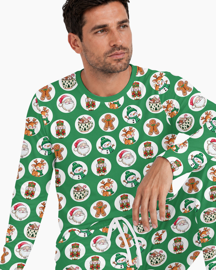 Distressed Holiday Bamboo Men's Pajama Set
