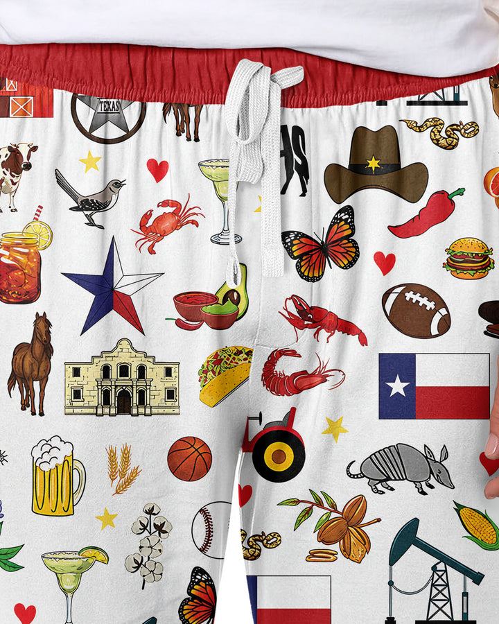 Texas Map Bamboo Men's Pajama Set