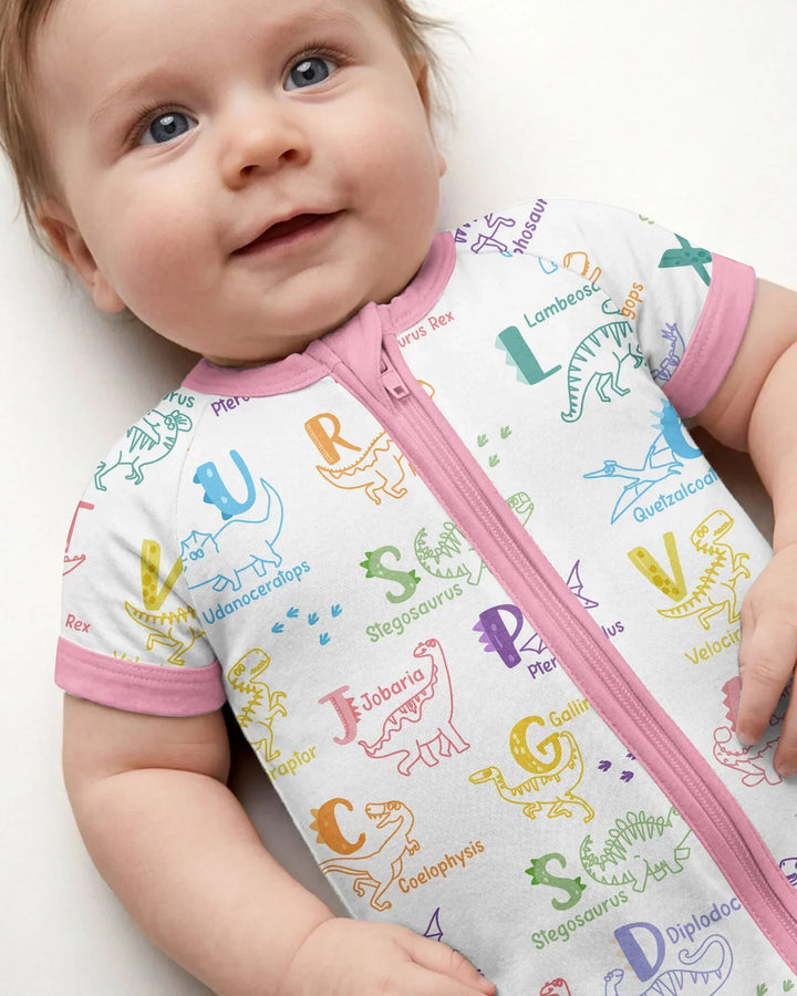 Dino Alphabet ABC Bamboo Shorty Zippy