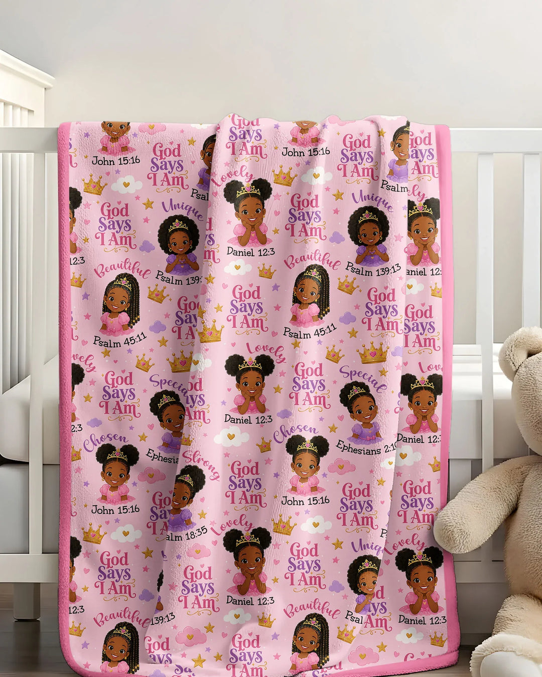 Black Princess God Says I Am Bamboo Blanket