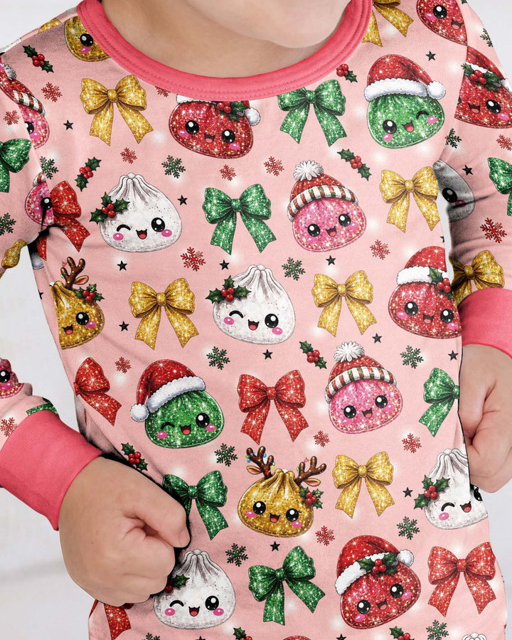 You're A Christmas Dumpling Bamboo Two Piece Long Sleeve Pajama Set