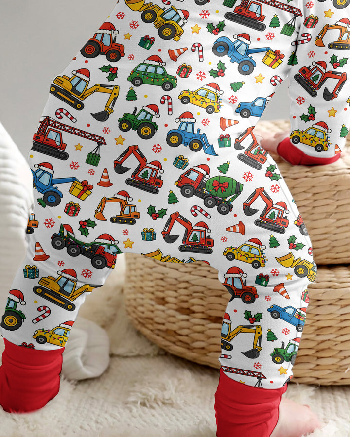 Excavator Christmas Trucks Bamboo Convertible Zippy
