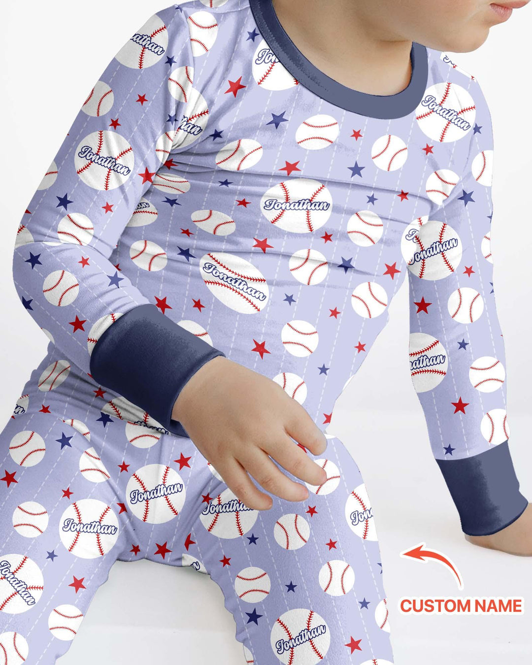 Custom Name Rookie of The Year Matching Bamboo Two Piece Long Sleeve Pajama Set