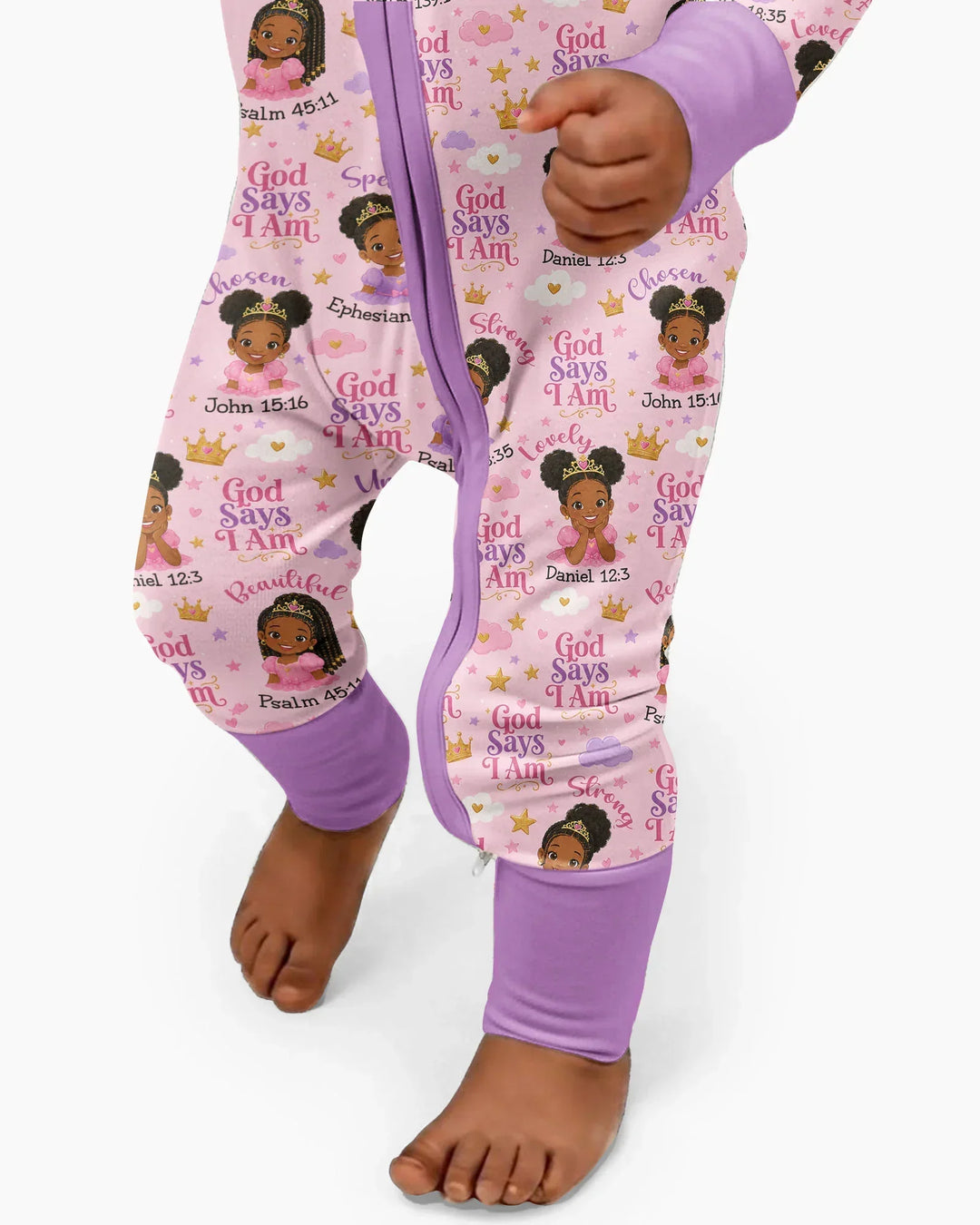 Black Princess God Says I Am Bamboo Convertible Zippy