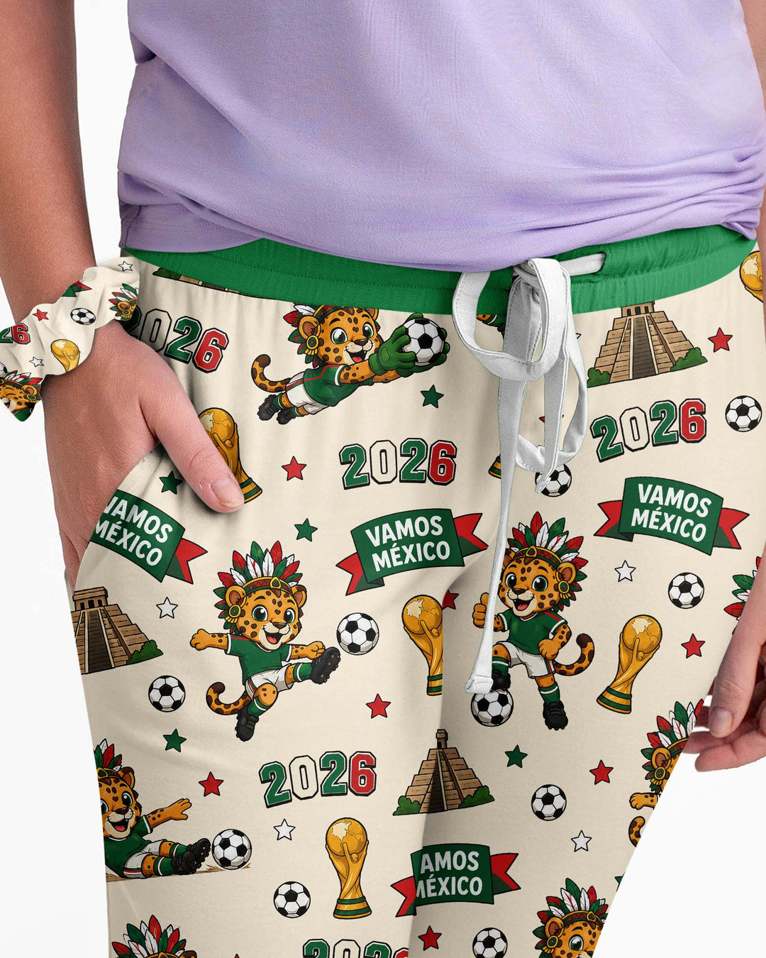 Jaguar 2026 Vamos Mexico Family Matching Bamboo Women Pajama Set