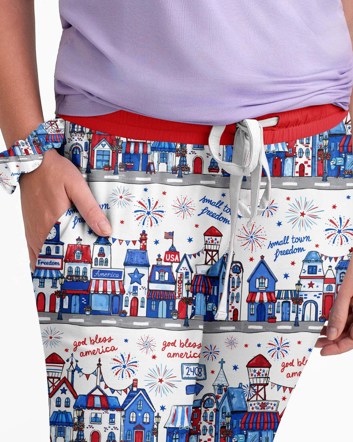 Small Town Freedom USA Bamboo Women Pajama Set