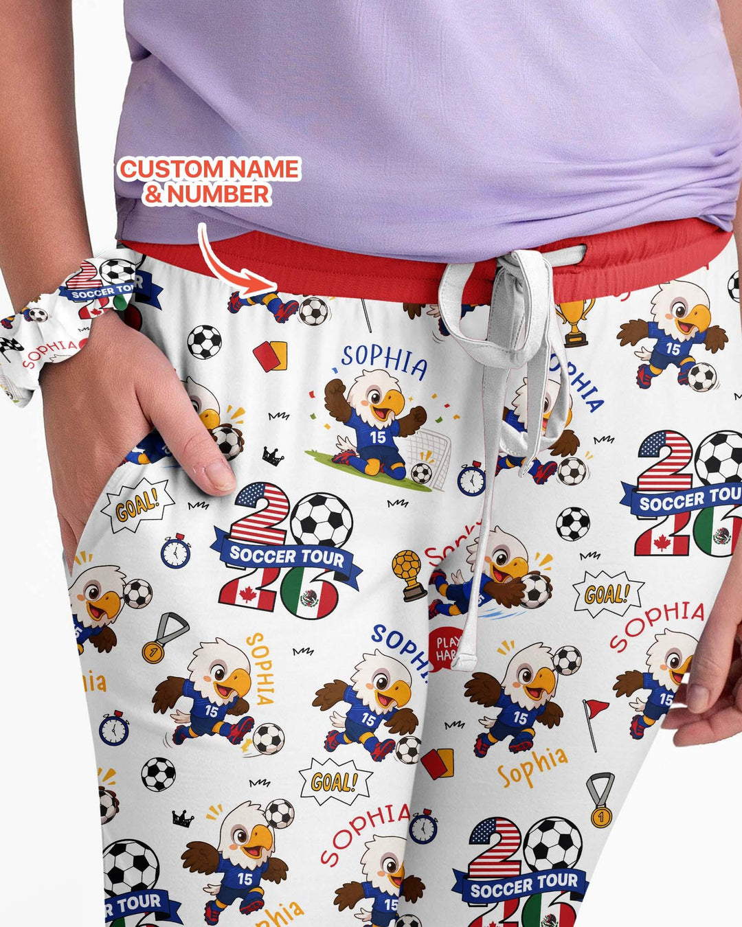 USA We Are Champions Soccer Tour 2026 Bamboo Women Pajama Set