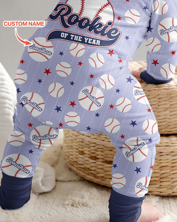 Custom Name Rookie of The Year Matching Bamboo Convertible Zippy