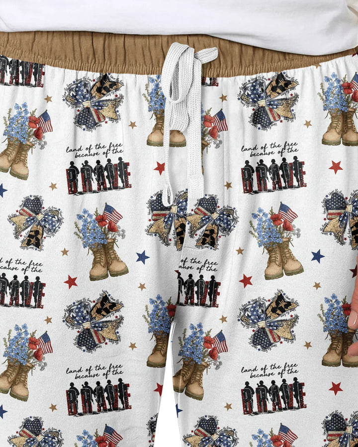 Honor the Brave Family Matching Bamboo Men's Pajama Set
