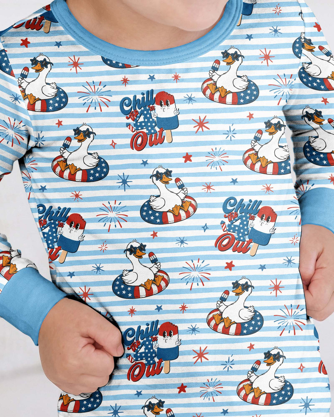 Chill the Fourth Out Bamboo Two Piece Long Sleeve Pajama Set