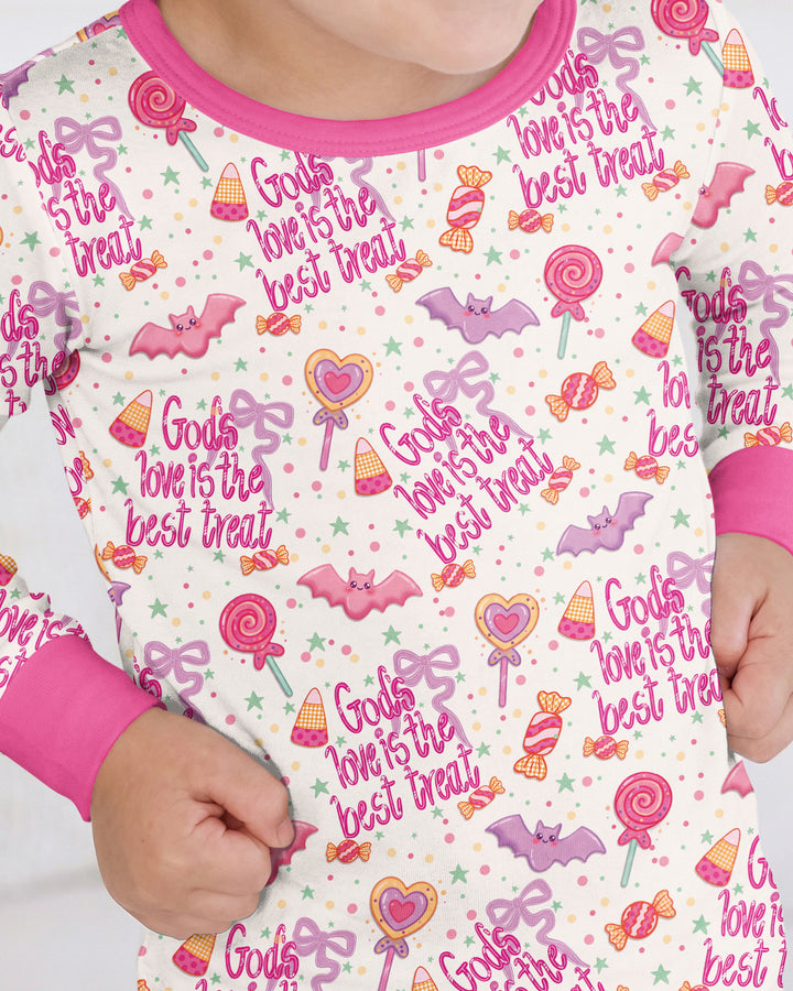 God's Love Is The Best Treat Bamboo Two Piece Long Sleeve Pajama Set