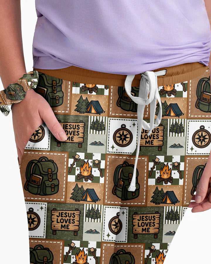 Camping Jesus Loves Me Bamboo Women Pajama Set