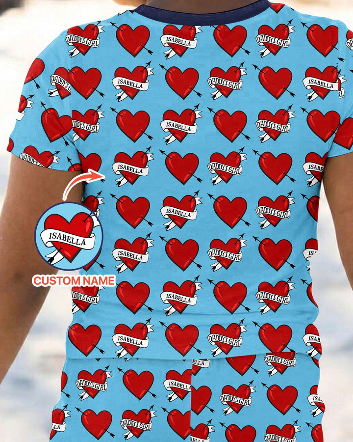 Dad's Kids Bamboo Two Piece Short Sleeve Pajama Set