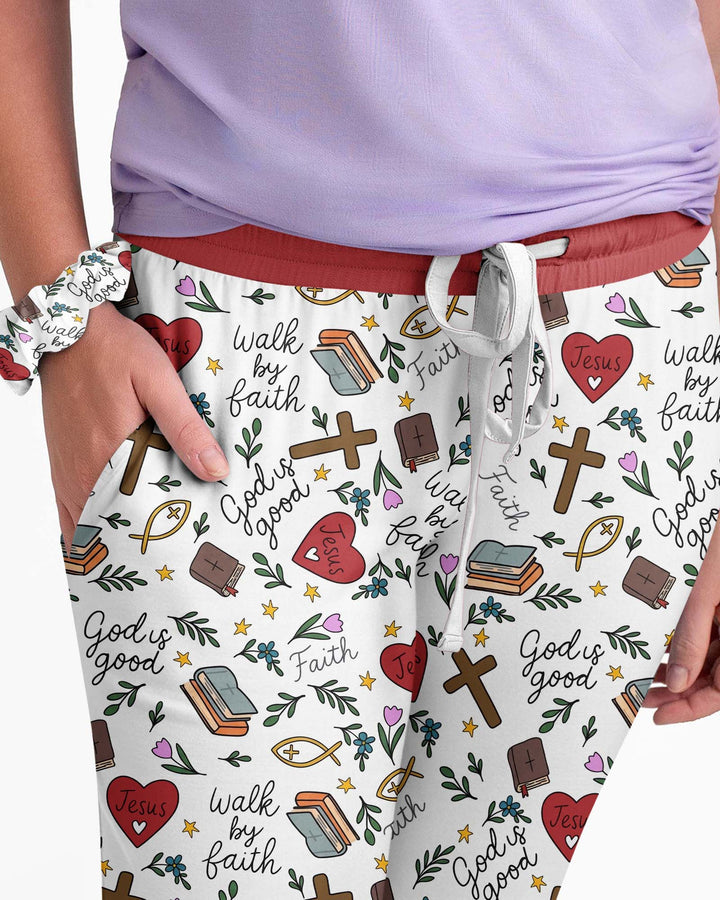 Love Jesus God Is Good Bamboo Women Pajama Set