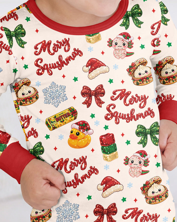 Merry Squishmas Bamboo Two Piece Long Sleeve Pajama Set