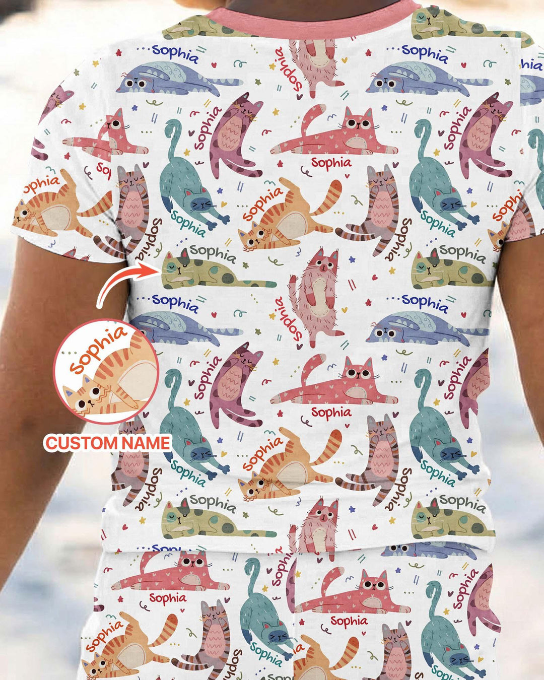 Cat Nap Crew Bamboo Two Piece Short Sleeve Pajama Set
