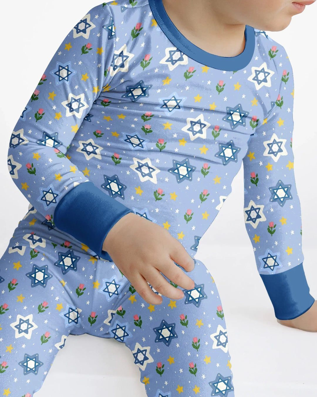 Starry Bloom Blessings Family Matching Bamboo Two Piece Long Sleeve Pajama Set