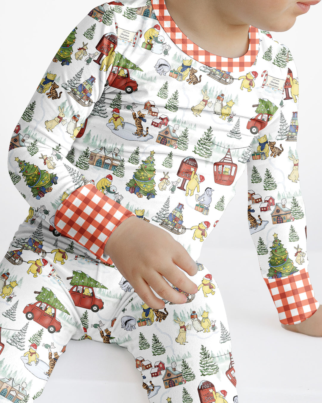 Holiday Village Friends Bamboo Two Piece Long Sleeve Pajama Set