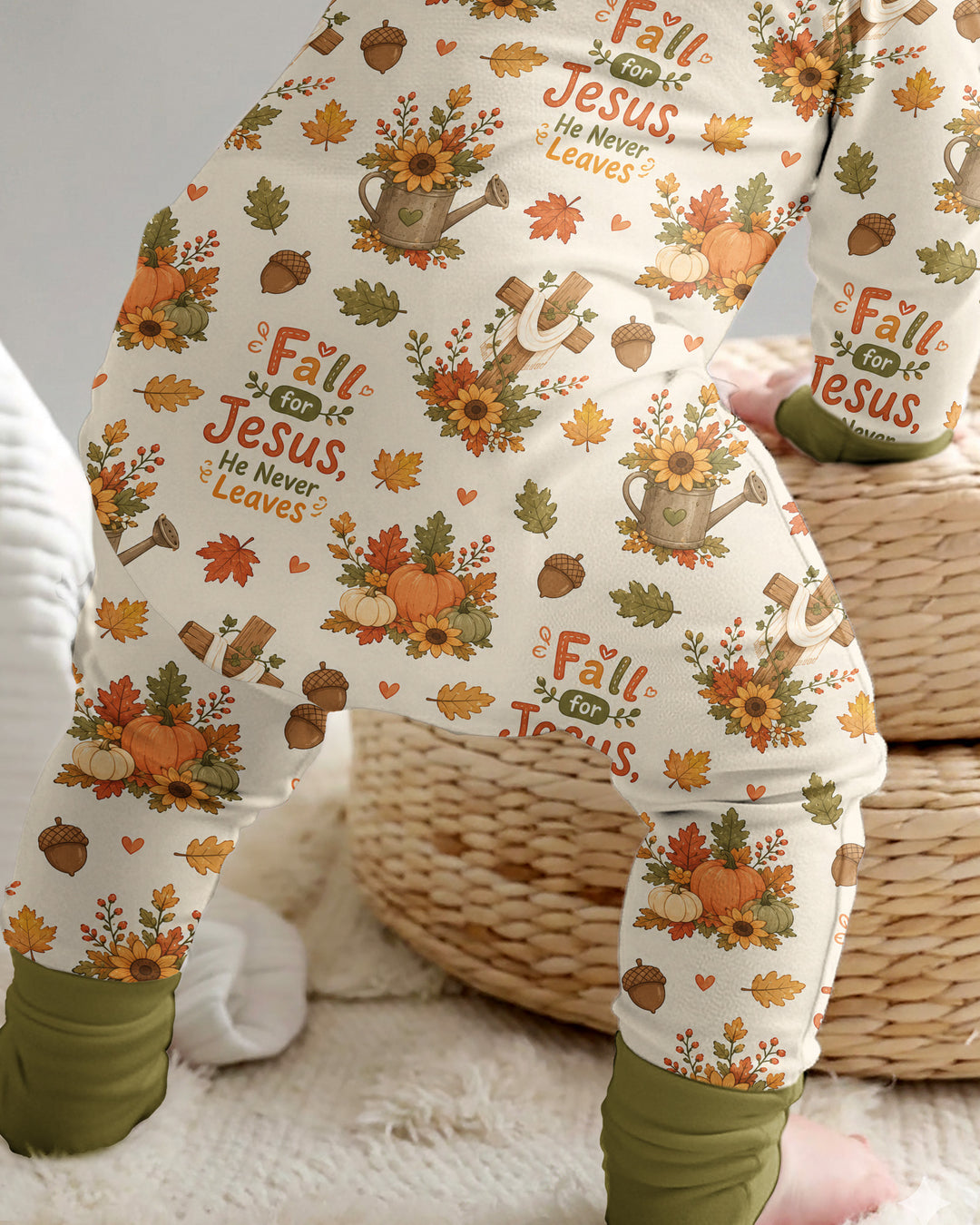Fall For Jesus He Never Leaves Bamboo Convertible Zippy
