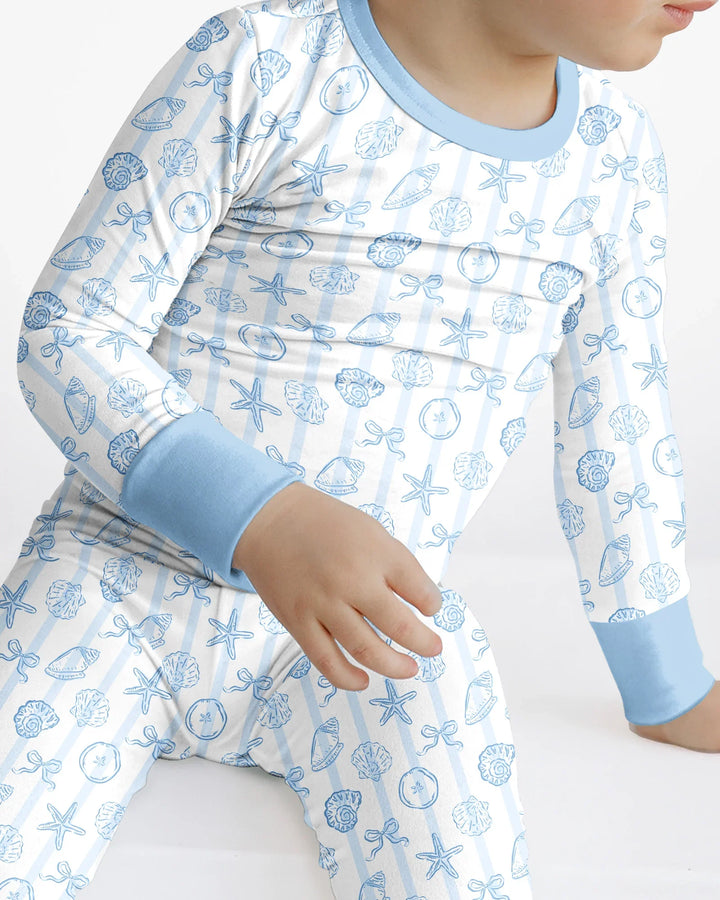 Coastal Keepsakes Family Matching Bamboo Two Piece Long Sleeve Pajama Set