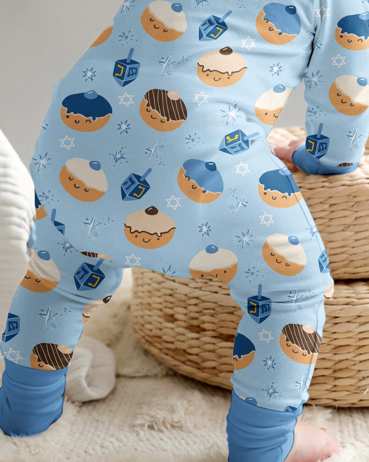 Hanukkah Donut Family Matching Bamboo Convertible Zippy
