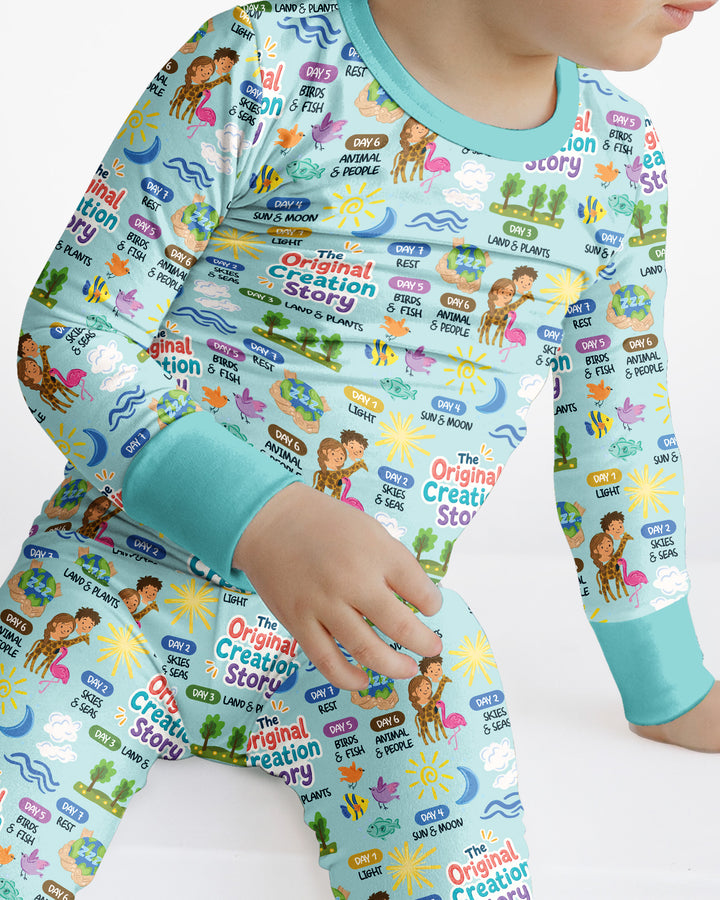 Template Bamboo Two Piece Long Sleeve Pyjamas Set