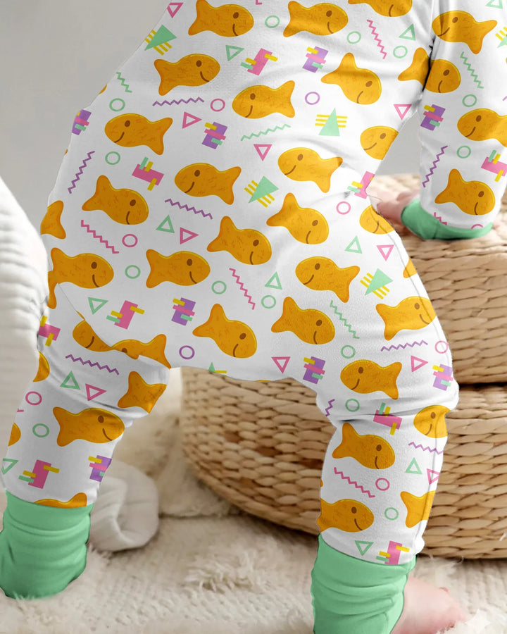 Cheesy Fishies Family Matching Bamboo Convertible Zippy