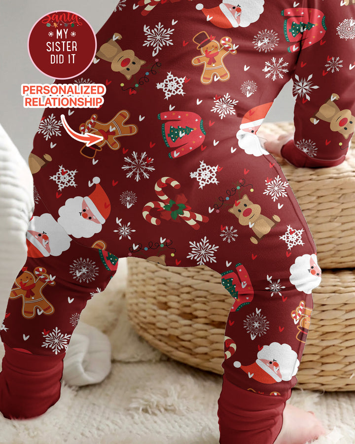 Personalized Dear Santa My Sister/Brother Did It Bamboo Convertible Zippy