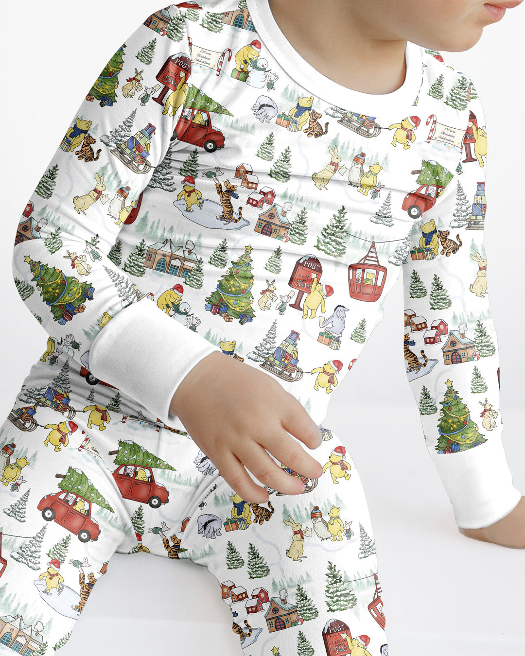 Holiday Village Friends Bamboo Two Piece Long Sleeve Pajama Set