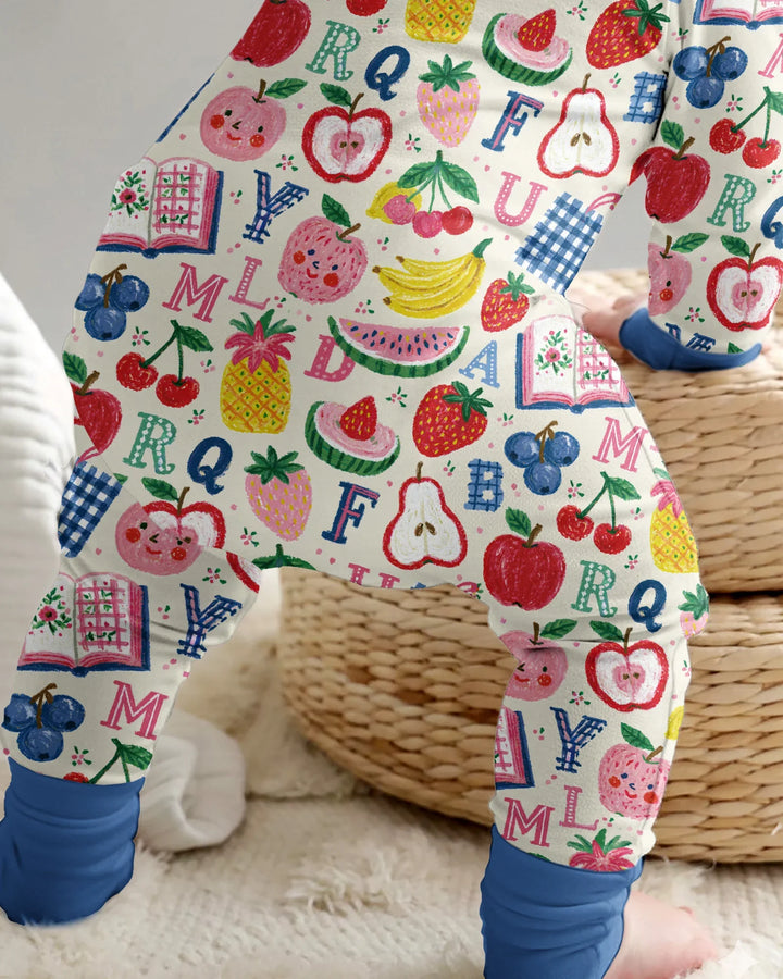 Back To School Fruit Alphabet Bamboo Convertible Zippy