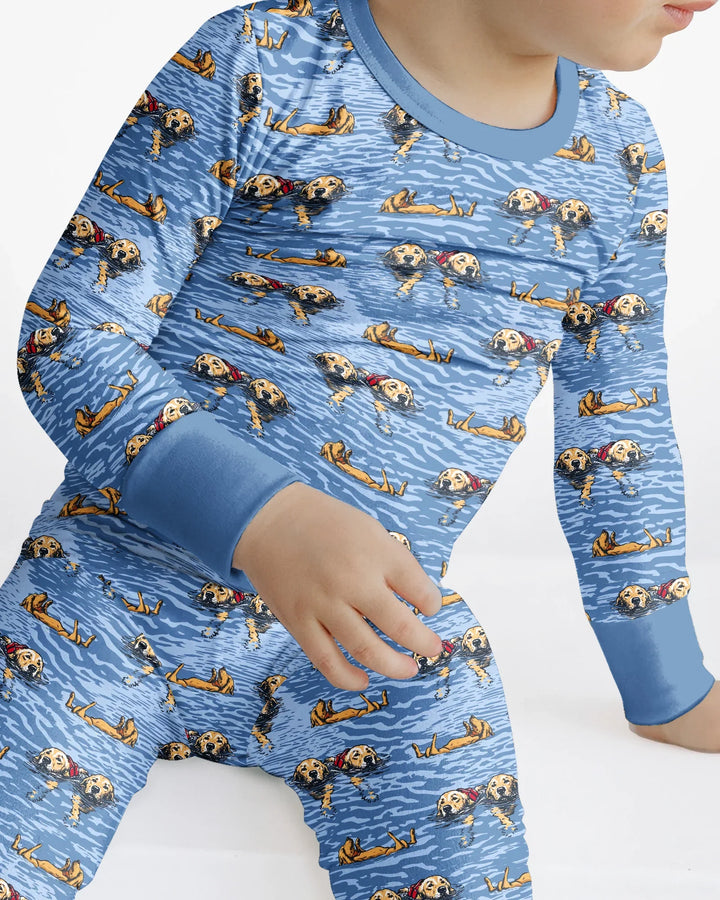 It's Lake Time Bamboo Two Piece Long Sleeve Pajama Set