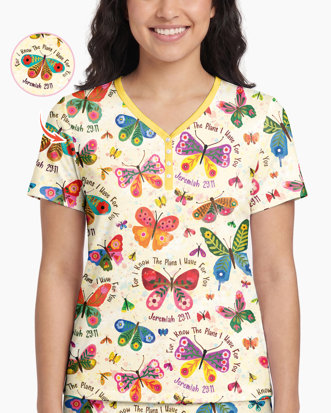 For I Know The Plans I Have For You Bamboo Women Short Sleeve Short Pajama Set