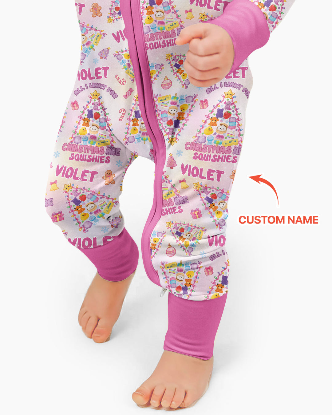 Custom Name All I Want For Christmas Are Squishies Bamboo Convertible Zippy