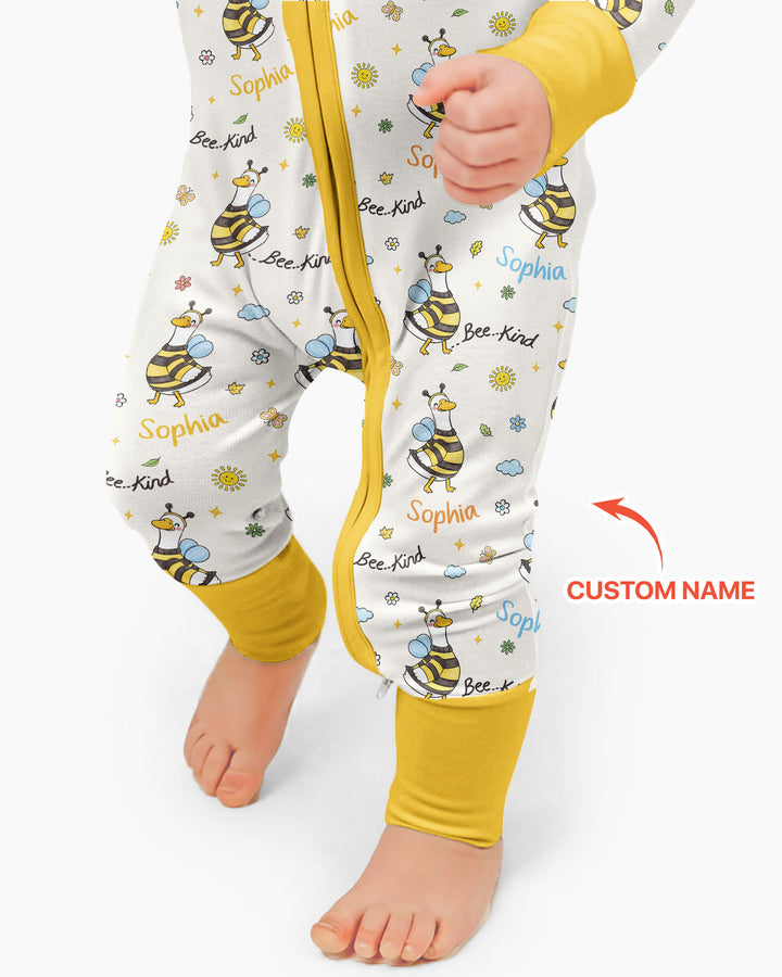 Custom Name Bee Kind The Goose Bamboo Convertible Zippy