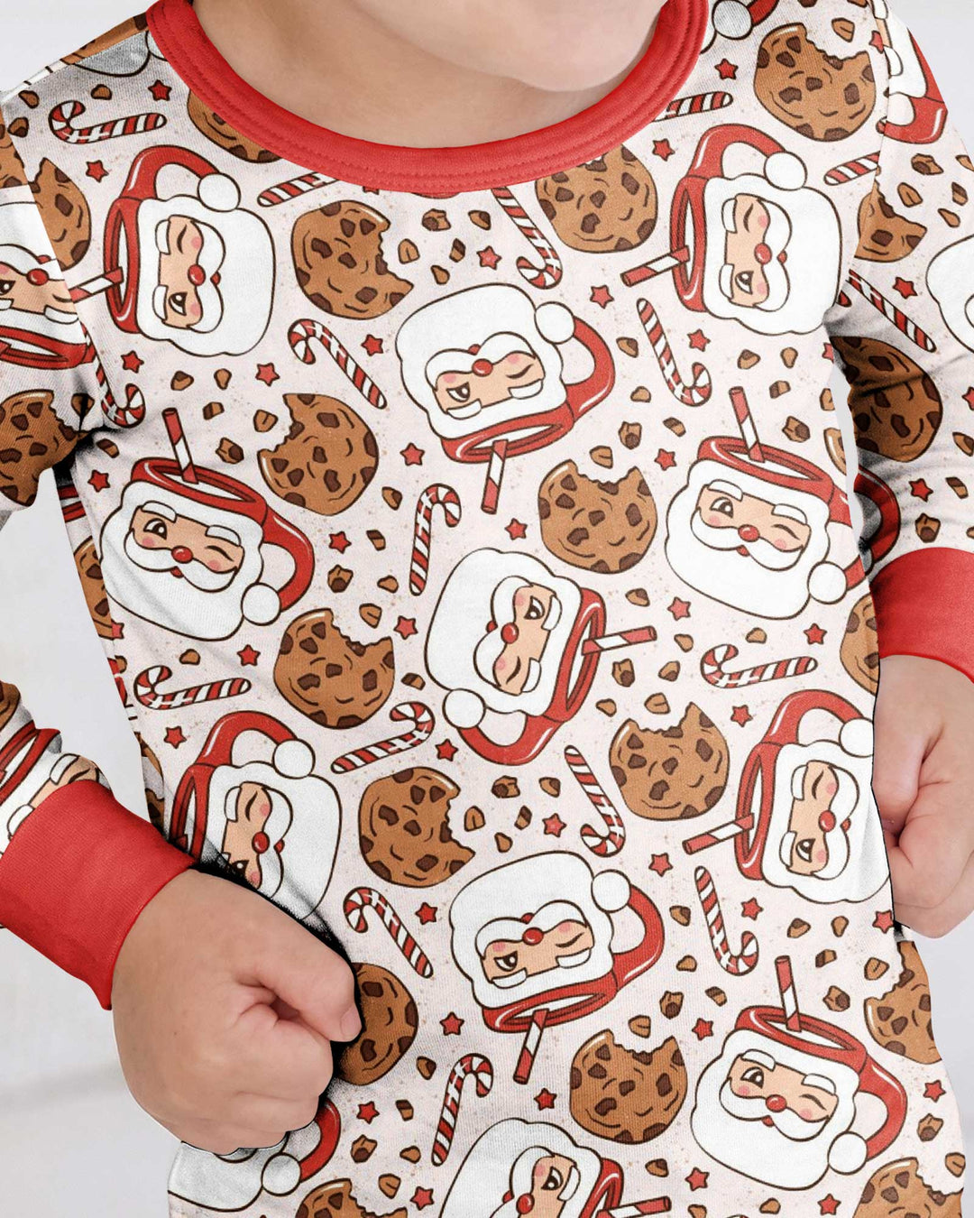 Santa's Cookie Break Bamboo Two Piece Long Sleeve Pajama Set