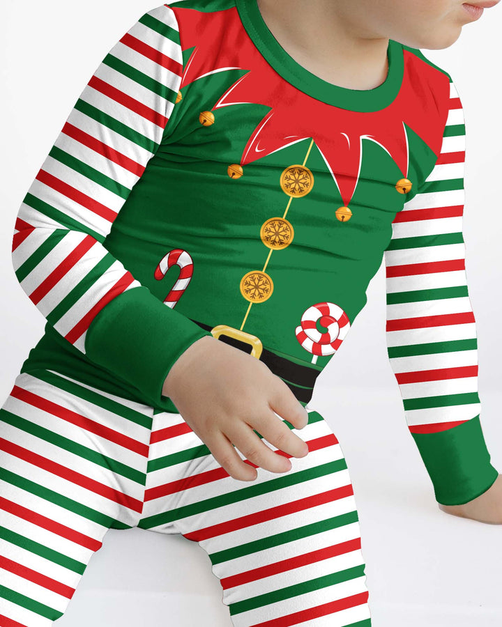Cutest Little Elf Bamboo Two Piece Long Sleeve Pajama Set