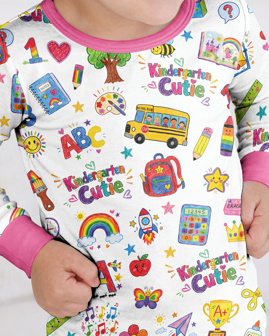 Kindergarten Cutie Bamboo Two Piece Long Sleeve Pajama Set
