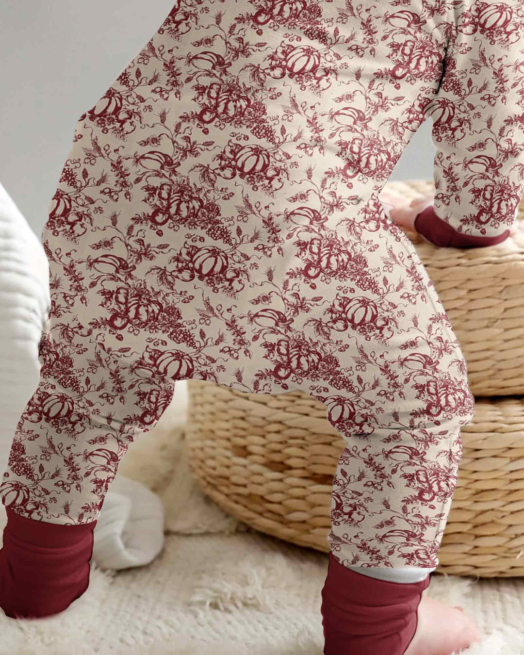 Fall Pumpkin Toile Family Matching Bamboo Convertible Zippy