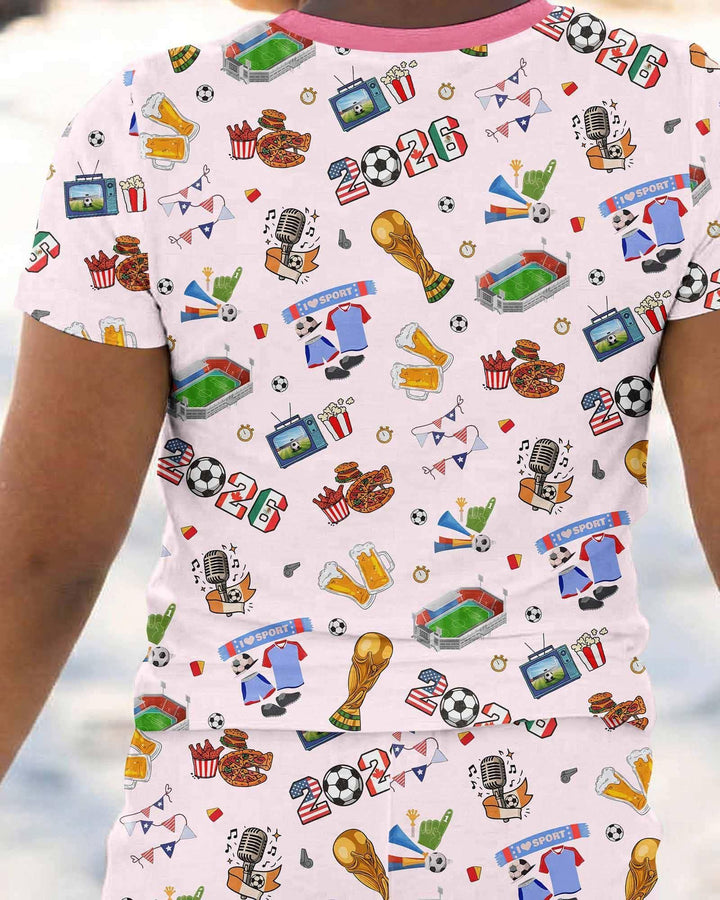 Dreaming of The Cup Bamboo Two Piece Short Sleeve Pajama Set