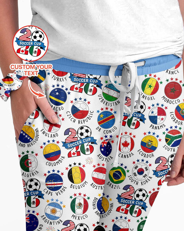 The World Plays Here 2026 Soccer Tour Bamboo Women Pajama Set