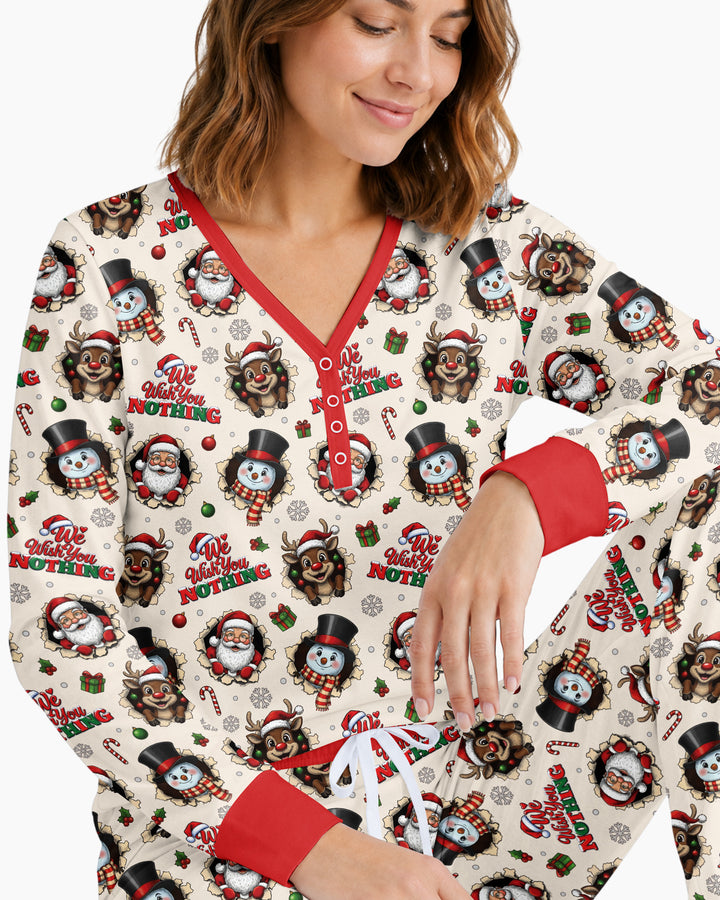 Funny Butt Christmas Squad Bamboo Women Pajama Set
