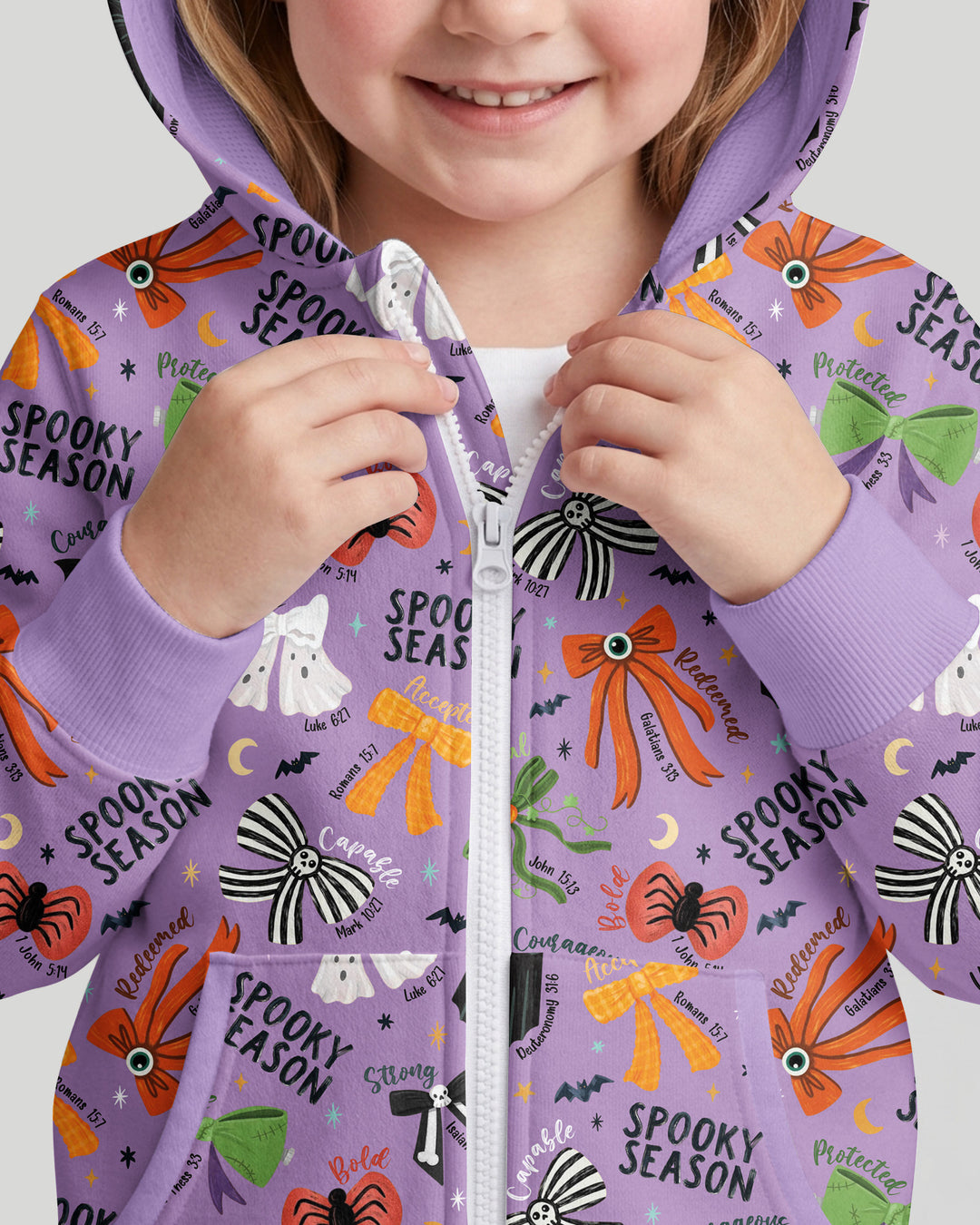 Spooky Bows Spooky Season Bamboo Zip Hoodie