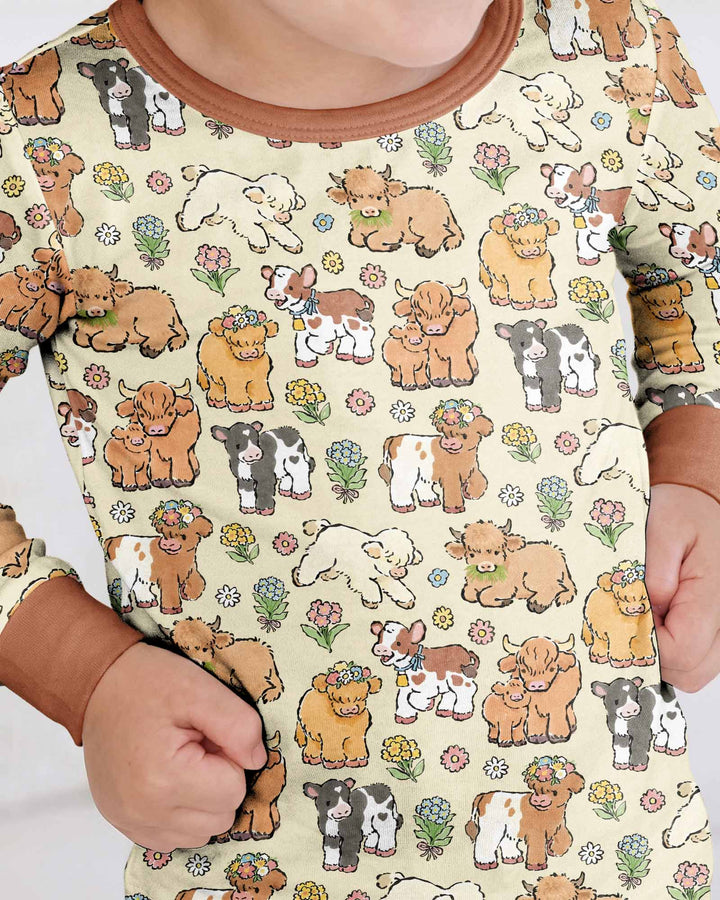 Little Highland Friends Bamboo Two Piece Long Sleeve Pajama Set