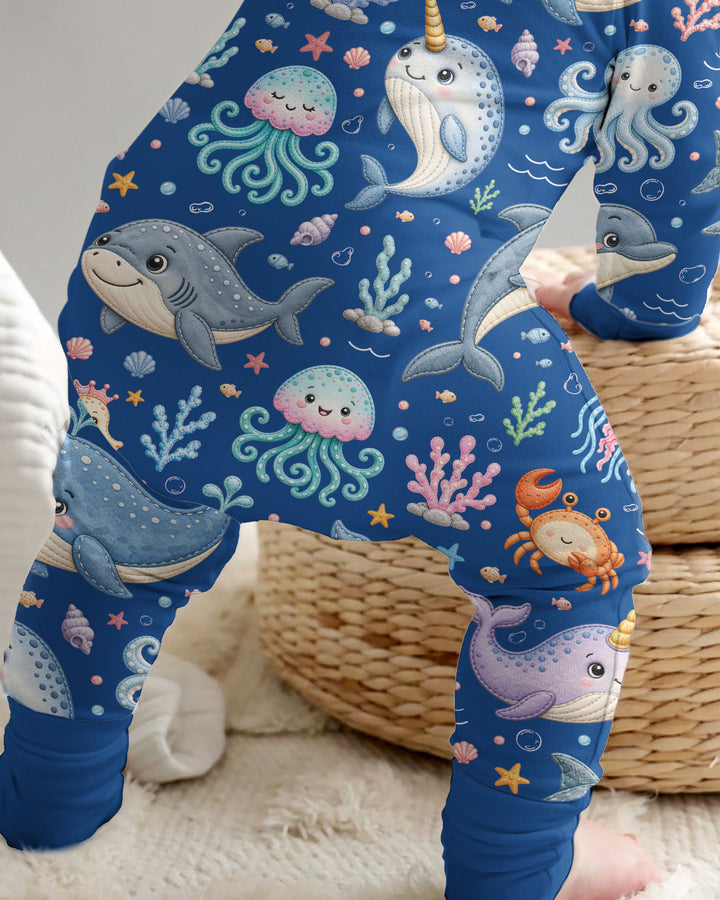 Cute Ocean Animals Bamboo Convertible Zippy